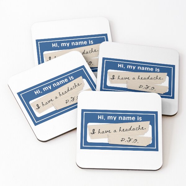 Item preview, "I have a headache" name tag for migraine friends.  designed and sold by LayerCakeDigDes.