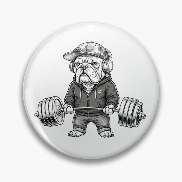 Item preview, Gym Bulldog Lifting Heavy Barbell Streetwear designed and sold by M.Store.
