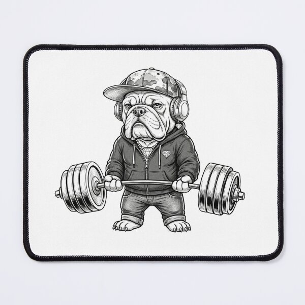 Item preview, Gym Bulldog Lifting Heavy Barbell Streetwear designed and sold by M.Store.
