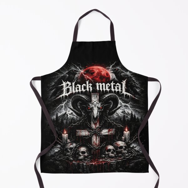 Item preview, Black Metal Baphomet Skull Inverted Cross Crow (BLACK) designed and sold by MorbidDreams.