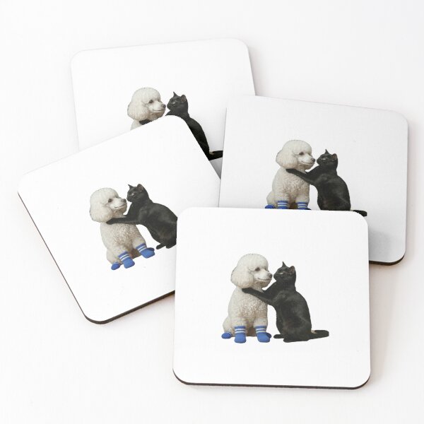 Item preview, Black cat and white dog designed and sold by HilDesign.