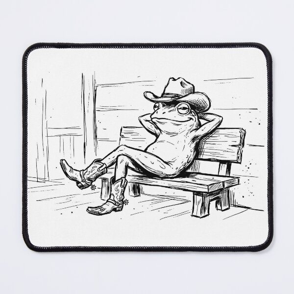 Item preview, Cowboy Frog Relaxing - Frog in Cowboy Hat designed and sold by SOUFIANE1991.