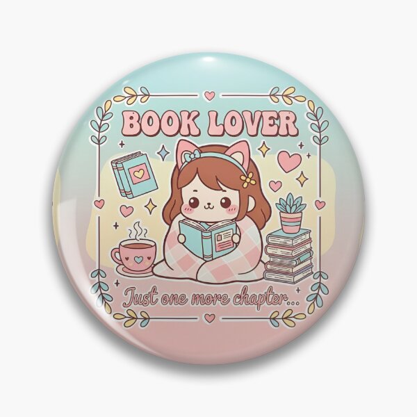 Item preview, Kawaii Book Lover Girl - Just One More Chapter Illustration designed and sold by Good Vibes .