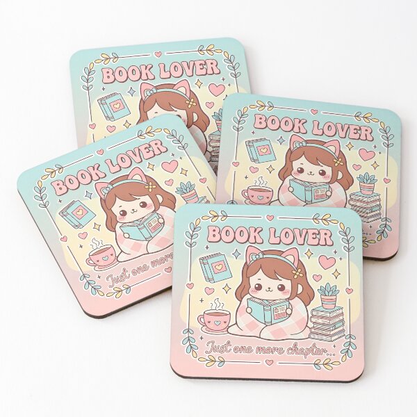 Item preview, Kawaii Book Lover Girl - Just One More Chapter Illustration designed and sold by Good Vibes .