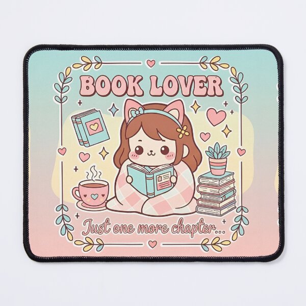 Item preview, Kawaii Book Lover Girl - Just One More Chapter Illustration designed and sold by Good Vibes .