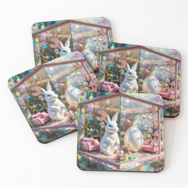 Item preview, Rabbit and Egg Living in a Colorful Glass Apartment designed and sold by M-Y-A-R-T-.