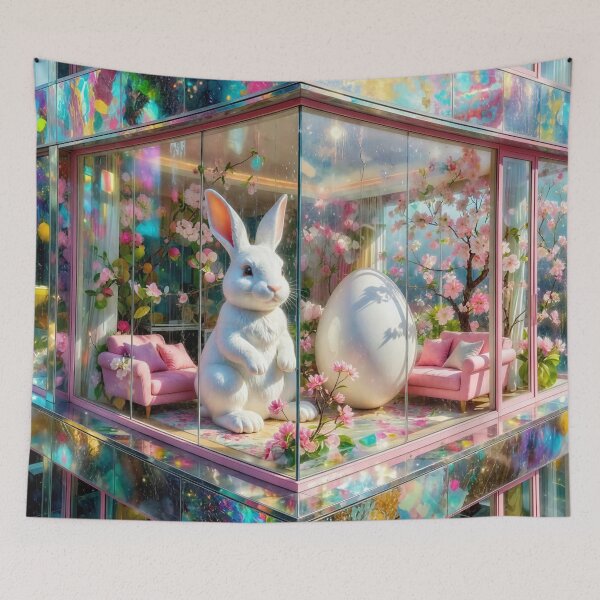 Item preview, Rabbit and Egg Living in a Colorful Glass Apartment designed and sold by M-Y-A-R-T-.