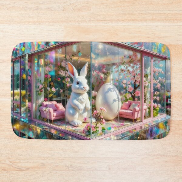 Item preview, Rabbit and Egg Living in a Colorful Glass Apartment designed and sold by M-Y-A-R-T-.