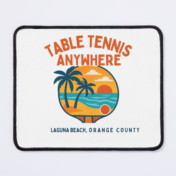 Item preview, Laguna Beach California Table Tennis Sunset Retro Ping Pong Paddle T-Shirt designed and sold by OhMyPingCo.