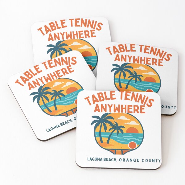 Item preview, Laguna Beach California Table Tennis Sunset Retro Ping Pong Paddle T-Shirt designed and sold by OhMyPingCo.