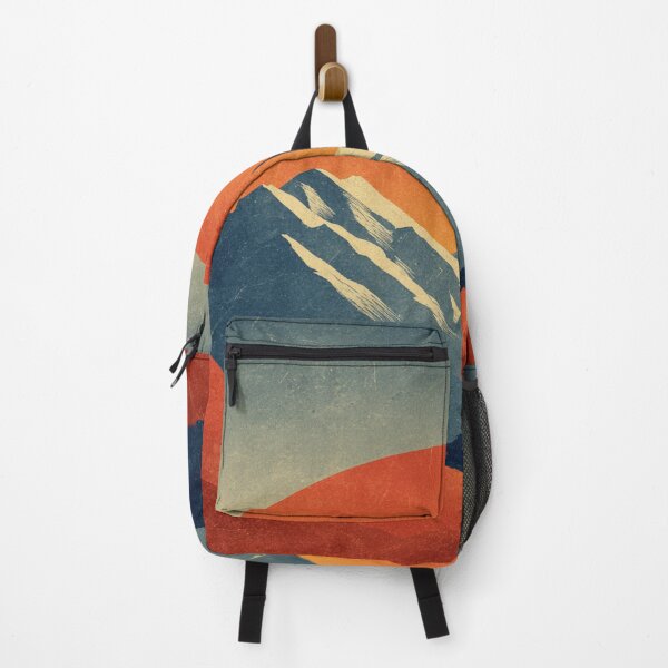 Item preview, Retro Mountain Sunset Landscape Nature Art designed and sold by NicolasGlowArt.