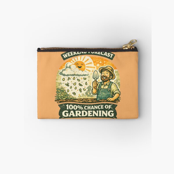 Item preview, Weekend Forecast 100% Chance of Gardening Funny Retro designed and sold by VeroChaos.