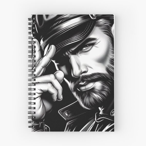 Item preview, Gay Leather Daddy Gaze Defiant Currency Tom of Finland Tribute Gay Pride Graphic Design designed and sold by ItsAKinkThing.