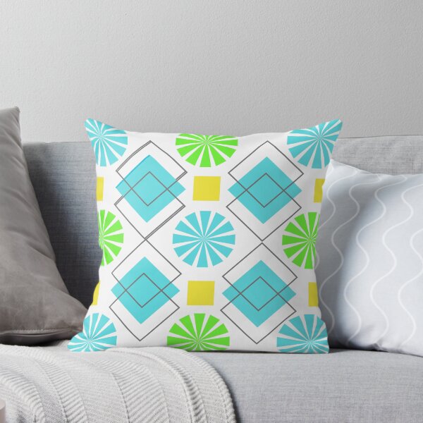 Item preview, Patrón geométrico moderno en amarillo, verde, azul y turquesa designed and sold by CreativeCanvas8.