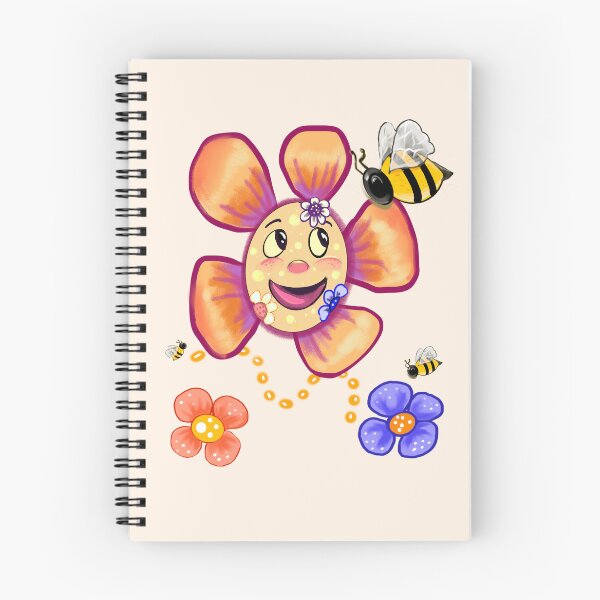 Item preview, Vintage Retro Smiley Flower & Happy Bees – 70s Floral Good Vibes Design designed and sold by Artonmytee.