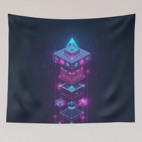 Item preview, Cyberpunk Tech Totem designed and sold by AbstractAnom.
