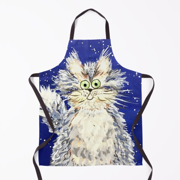 Item preview, Playful Fluffy Cat in Snow designed and sold by Serene Strokes Art.