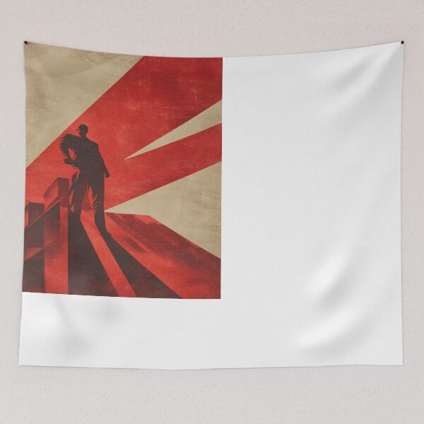 Artikelvorschau, Vintage-Propagandakunst-Silhouette-Mann-Design entworfen und verkauft von NicolasGlowArt.