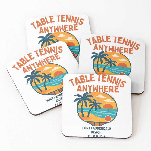 Artikelvorschau, Fort Lauderdale Beach Florida Tischtennis Sonnenuntergang Retro Ping Pong T-Shirt entworfen und verkauft von OhMyPingCo.
