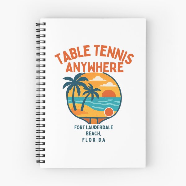Item preview, Fort Lauderdale Beach Florida Table Tennis Sunset Retro Ping Pong T-Shirt designed and sold by OhMyPingCo.