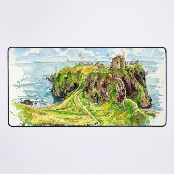Item preview, Watercolour Illustration of Dunnottar Castle, Stonehaven, Scotland designed and sold by davidelder.
