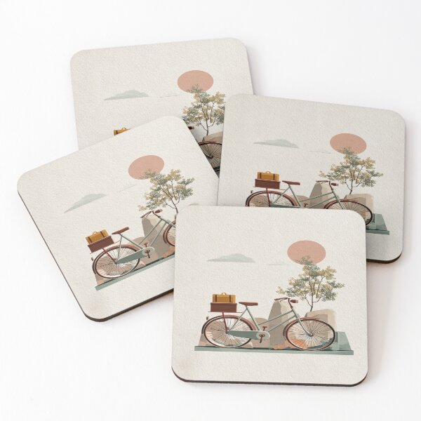 Item preview, Vintage Bicycle Travel Minimalist Art Design designed and sold by NicolasGlowArt.