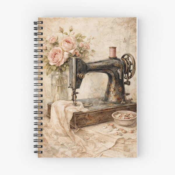 Item preview, Vintage Sewing Machine Roses designed and sold by Liededrom..