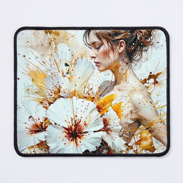 Item preview, Woman and Blossoms in Harmony designed and sold by Serene Strokes Art.
