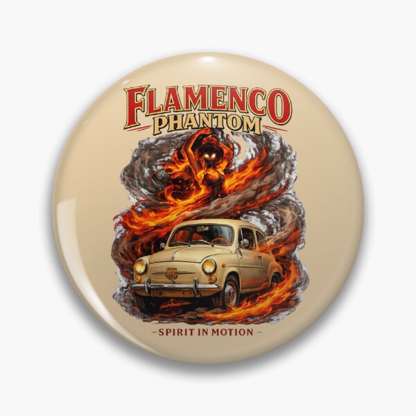 Item preview, Flamenco Phantom Vintage Spanish Car Art designed and sold by Retro Arabica.