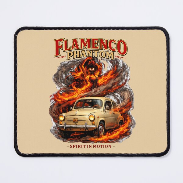Item preview, Flamenco Phantom Vintage Spanish Car Art designed and sold by Retro Arabica.