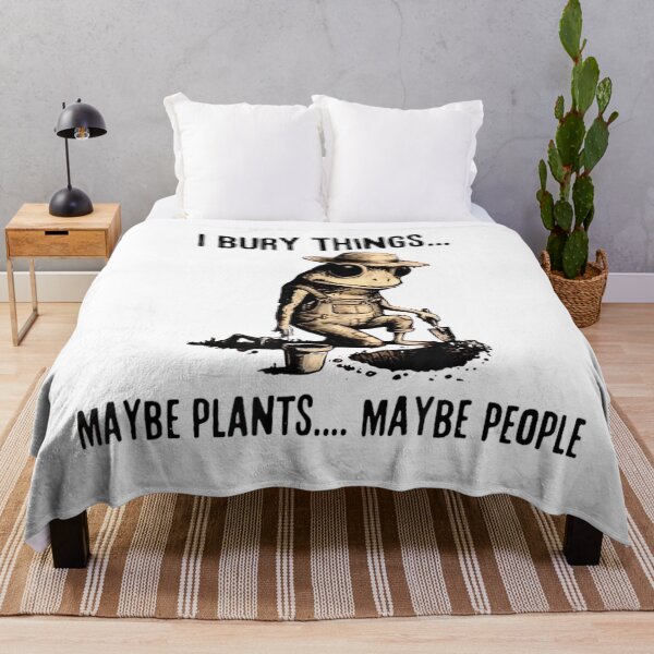 Item preview, Funny Dark Humor Frog Gardening Bury Things Maybe Plants Maybe People Shirt designed and sold by PhocoNibict.
