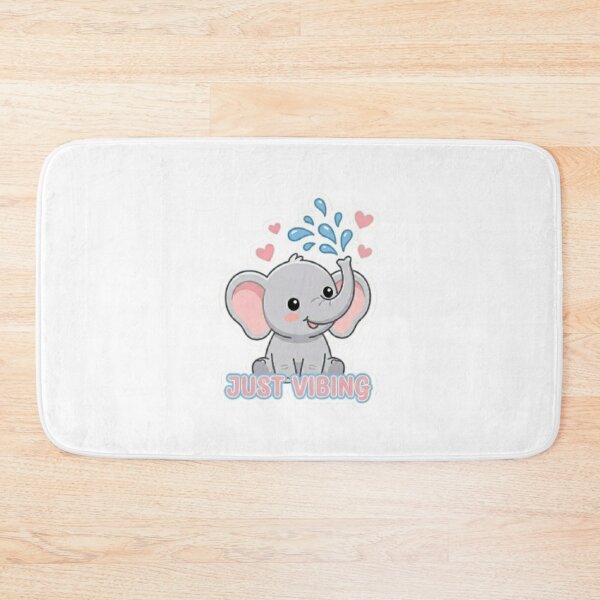 Item preview, Kawaii elephant sticker,Just Vibing Elephant Sticker – Cute Kawaii Animal – Positive Vibes Aesthetic designed and sold by Vegasstickers.