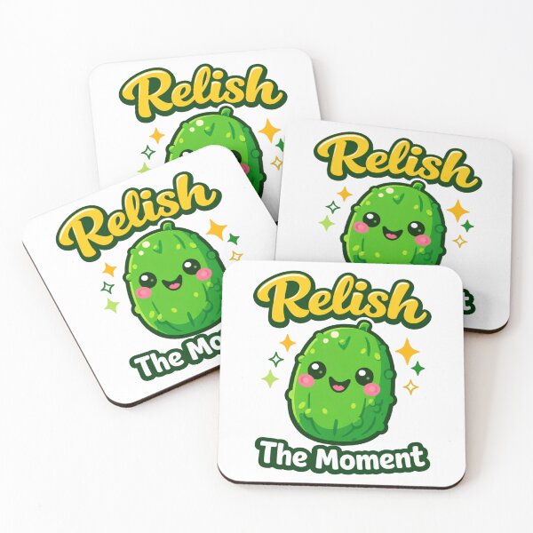 Item preview, Relish the Moment – Funny Food Pun Positive Quote Design designed and sold by rushaib.