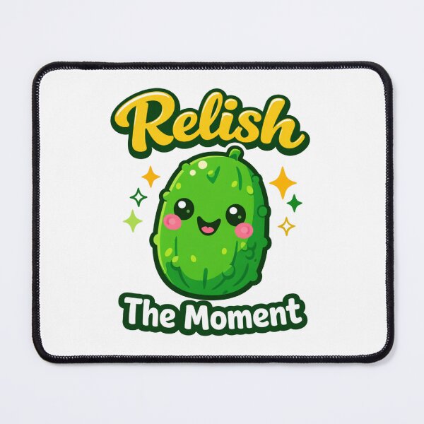 Item preview, Relish the Moment – Funny Food Pun Positive Quote Design designed and sold by rushaib.