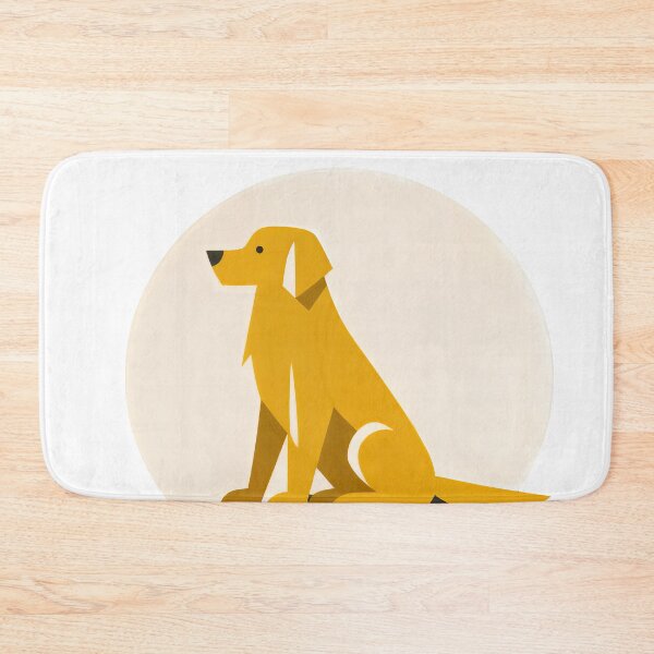 Item preview, Golden Dog Under Moonlight designed and sold by ForeverPrintsOK.