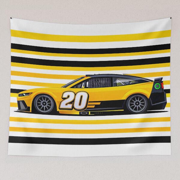 Item preview, Christopher Bell #20 Yellow Nascar Side Profile designed and sold by PitWallArt.