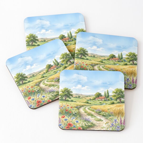 Item preview, Tranquil Summer in the Cotswolds: A Watercolor Countryside Escape designed and sold by VibranPalette.