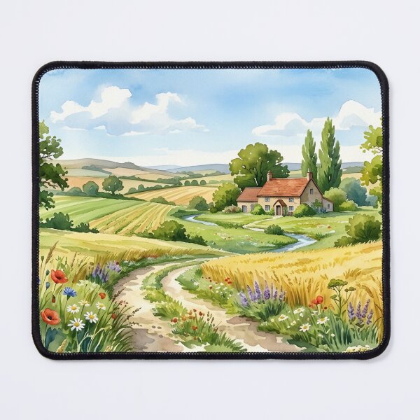 Item preview, Tranquil Summer in the Cotswolds: A Watercolor Countryside Escape designed and sold by VibranPalette.