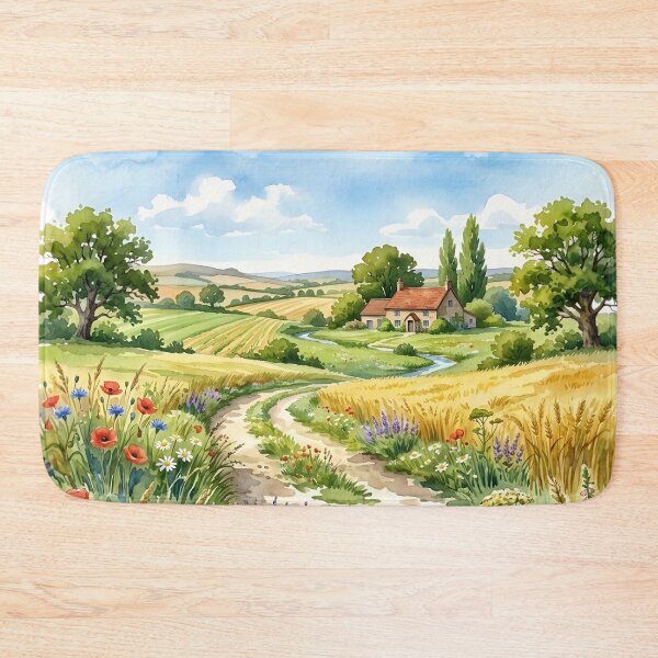 Item preview, Tranquil Summer in the Cotswolds: A Watercolor Countryside Escape designed and sold by VibranPalette.