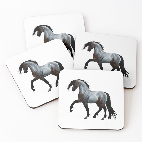 Item preview, Noble Spanish Horse, Modern Art, Shimmering  Blue Roan  designed and sold by HA-Design-Kunst.
