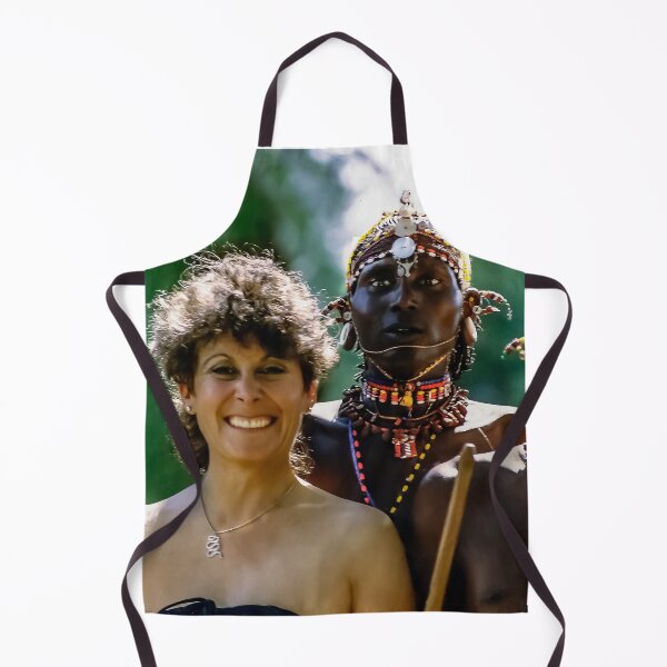 Item preview, Samburu Dancers and Happy Visitor in Kenya, Africa designed and sold by heatherfriedman.