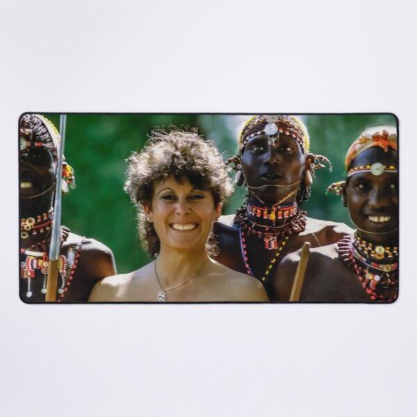 Item preview, Samburu Dancers and Happy Visitor in Kenya, Africa designed and sold by heatherfriedman.