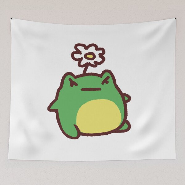 Item preview, Cottagecore Frog With Flower — Cute Dreamy Toad designed and sold by Frog_Lover.