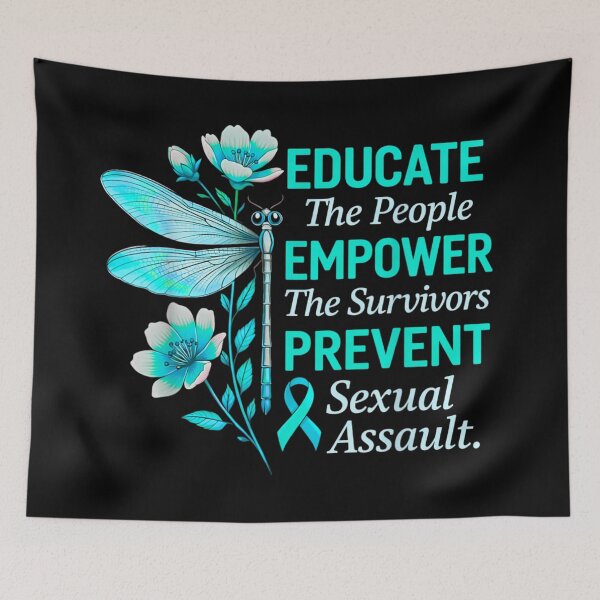 Item preview, Educate Empower Prevent Sexual Assault Awareness Teal Ribbon Support Shirt designed and sold by NgumohaLanke.