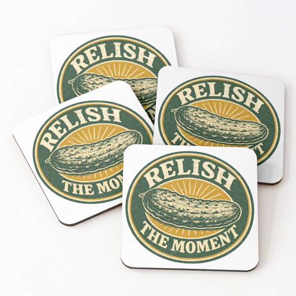 Item preview, Relish the Moment – Funny Food Pun Positive Quote Design designed and sold by rushaib.