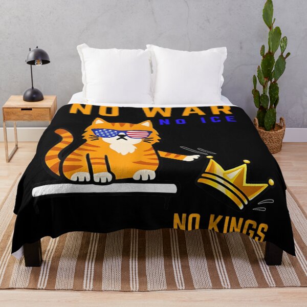 Item preview, No War No ICE No Kings Funny Cat USA Patriotic Protest Shirt designed and sold by NgumohaLanke.