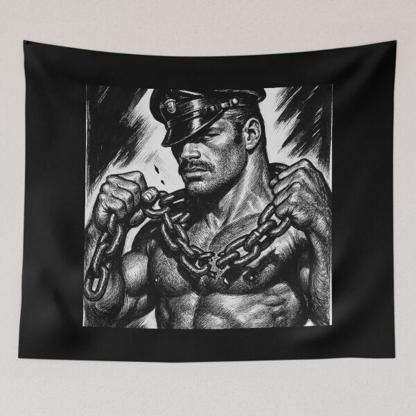 Item preview, Vintage Leather Legends Berlin Bikers Breaking The Chains Tom of Finland Tribute Graphic Design designed and sold by ItsAKinkThing.