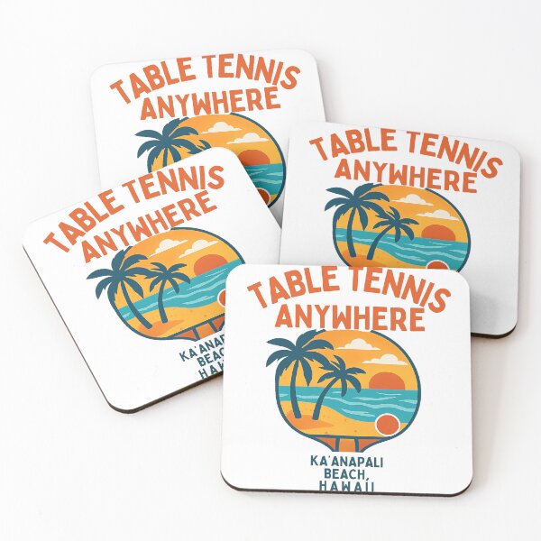 Item preview, Ka’anapali Beach Hawaii Table Tennis Beach Sunset Retro Ping Pong T-Shirt designed and sold by OhMyPingCo.