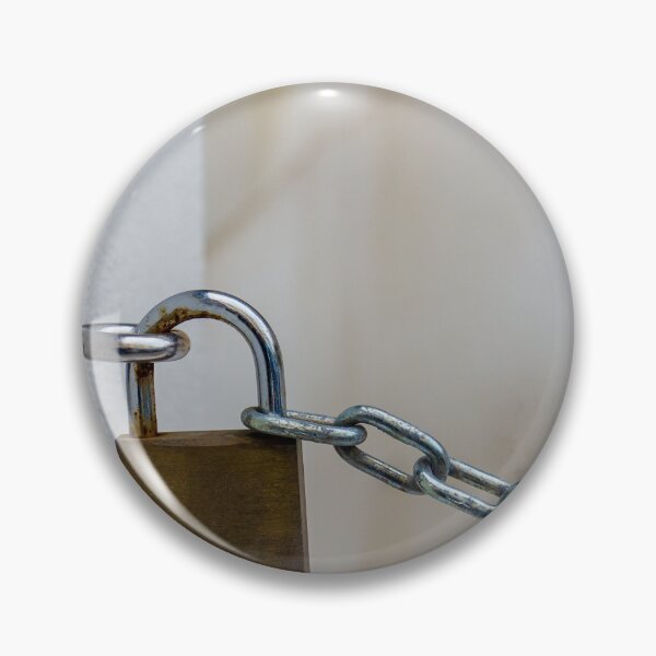 Item preview, Close-Up of a Padlock Securing a Chain to a Wall Hook designed and sold by Nmallia.
