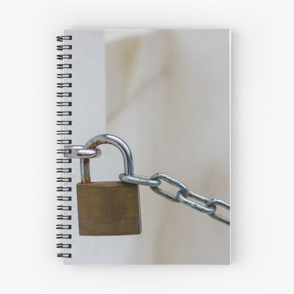 Item preview, Close-Up of a Padlock Securing a Chain to a Wall Hook designed and sold by Nmallia.